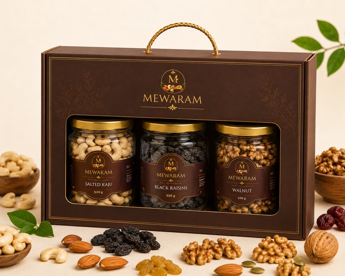 Premium Gift Box — Salted Kaju + Black Raisins + Walnut